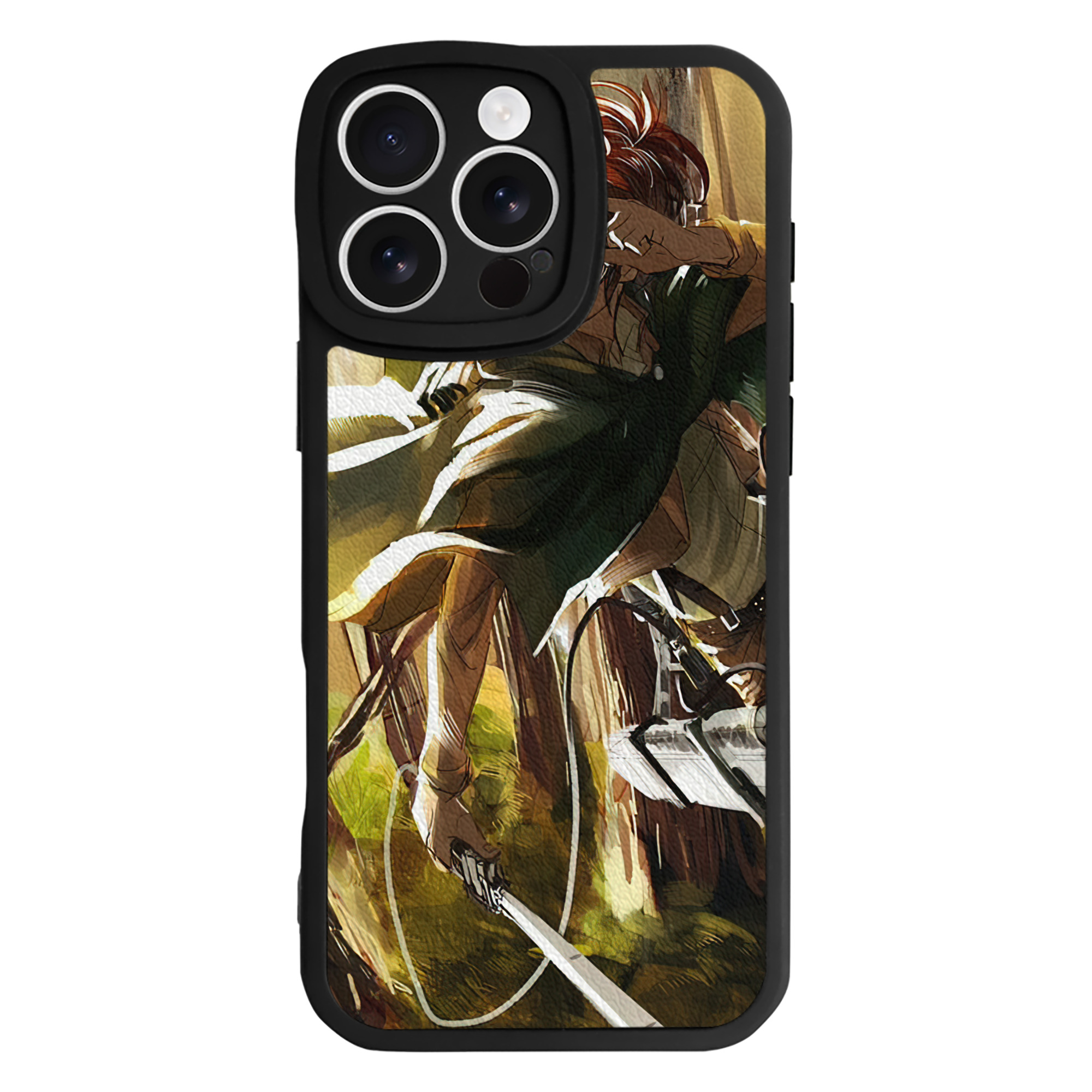 （画像用） 進撃の巨人 Attack on Titan 【iPhone 16シリーズ対応】シリコンスマホケース（レザー調） 材質：シリコン